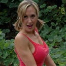 sexy babe masturbates outside
